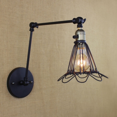 

Indoor Adjustable LED Wall Sconce with Iron Petal Cage, HL410068