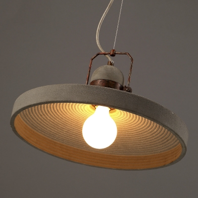 16 Inches Wide Old Cement Industrial LED Pendant Light
