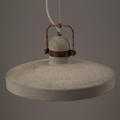 16 Inches Wide Old Cement Industrial LED Pendant Light