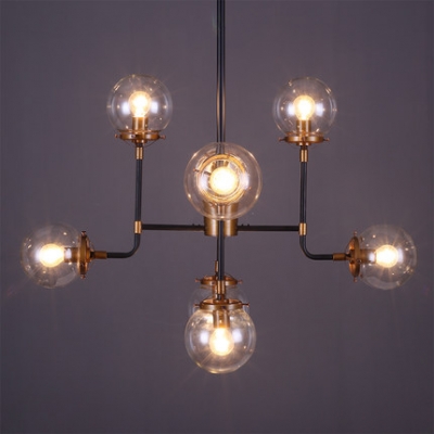 

32 Inches Wide 8 Bulbs Industrial LED Chandelier