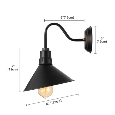 Angle Shade LED Wall Sconce in Industrial Style