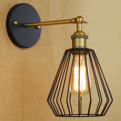 8'' High Antique Brass 1 Light Indoor  Small LED Wall Sconce