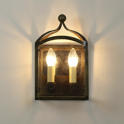 2-Lite LED Wall Sconce Light in Antique Bronze