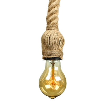 Oil Rubbed Bronze Linear Chandelier with Hemp Rope Decoration Industrial 5 Light Pendant Lighting