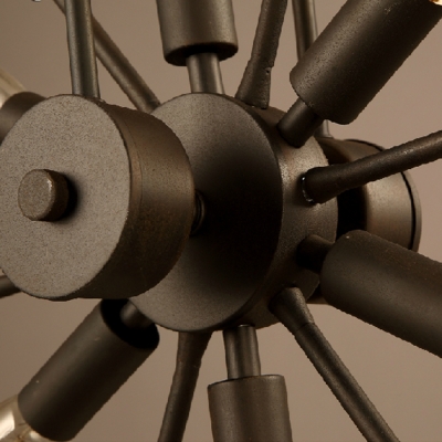 Industrial Style  Loft Wrought Iron Wheel LED Chandelier