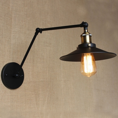 Adjustable  1 Light Barn LED Wall Lamp in Black