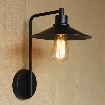 

Industrial Style 1 Light LED Wall Sconce with Metal Coolie Shade, HL410413