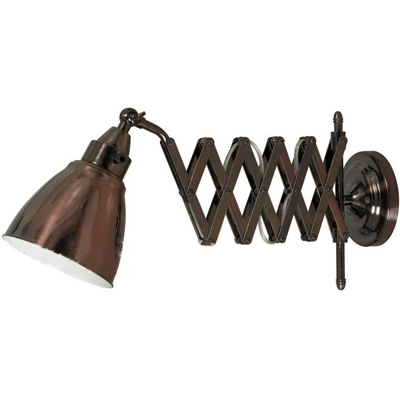 1 Light LED Swing Arm Lamp in Copper Bronze Finish 