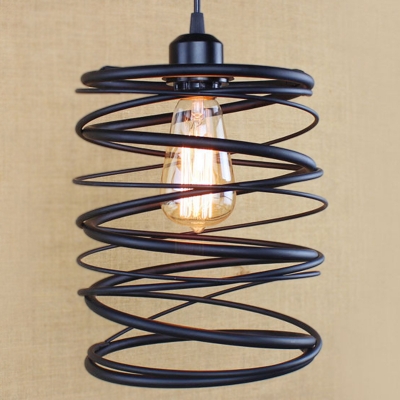 

Industrial Stacked Satin Black 1 Light LED Mini-Pendant, HL410095