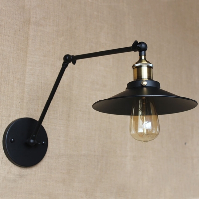 Adjustable  1 Light Barn LED Wall Lamp in Black