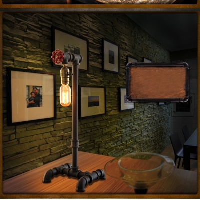 1 Light Pipe LED Table Lamp in Multi-tone Weathered