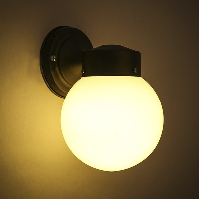 Globe Shape Single Light Wall Lamp
