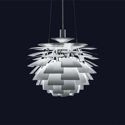 33 Inches Wide Designer Lighting PH Artichoke Pendant in White
