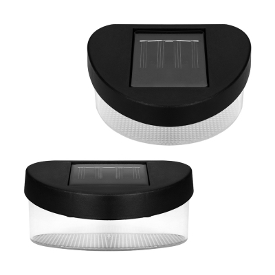 Black 2 LED Solar Patio Decorative Step Light