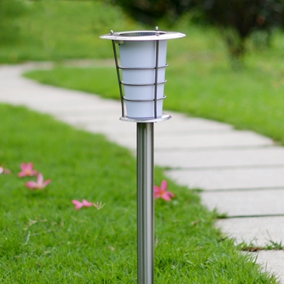 Contemporary Style 24'' Stainless Steel Solar Powered LED Exterior Pathway Lighting