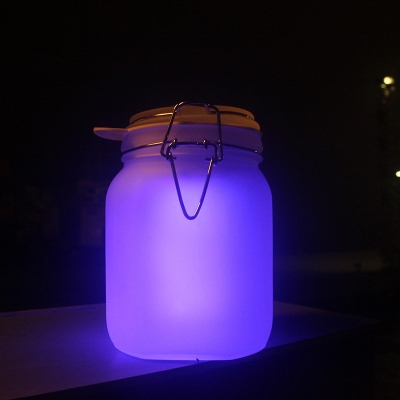 Cute Four Inches Wide Solar Powered Warm Light LED Outdoor Portable Night Light