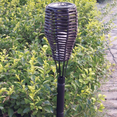 Set of 2 Plastic Solar Powered Outside Torch Pathway LED Lighting