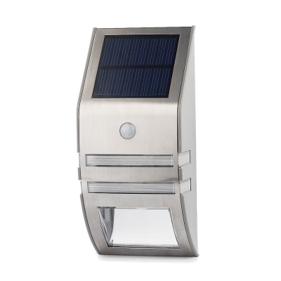 Single LED Stainless Steel Solar Powered Motion Sensor Outdoor Step Light