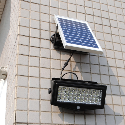 44 LEDs Super Bright Solar Powered Flood Light Wall Mount Security Light