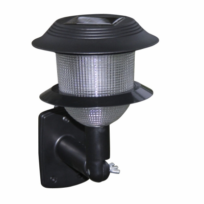 Mini Solar Power Plastic LED Outdoor Wall Lamp with Prismatic Motif