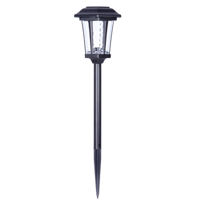 25'' H Large Outdoor Solar LED Pathway Landscape Lights in Black