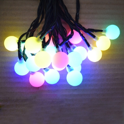 20 LEDs Plastic Ball 2 Modes Steady on / Flash 30 ft Solar Outdoor Holiday Christmas String Light