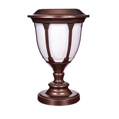 

Unique Design 14 Inches High Copper Finish Solar 12 LEDs Outdoor Post Lighting, HL416628