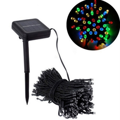50 LEDs Solar Powered 13 Feet  Multi Color Outdoor Decorative String Light