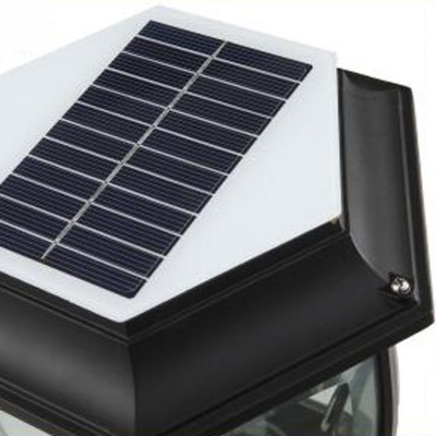 Heatproof 18'' H Wireless 12 LED Solar Outdoor Lantern Post Light