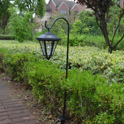 Vintage Black 34 Inches High Solar Powered LED Decorative Outdoor Garden Pathway Lighting