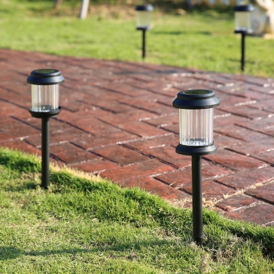 Set of 3 Solar Powered LED 15 Inches High Landscape Pathway Lighting