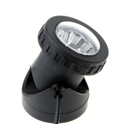 Waterproof  Adjustable Small Solar Powered 6 LEDs Spotlight in Black Finish