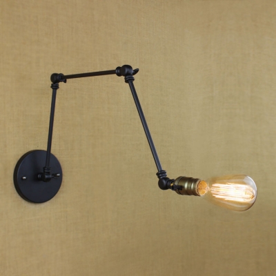 

Simple 1 Light Adjustable LED Wall Sconce in Black Finish, HL416418