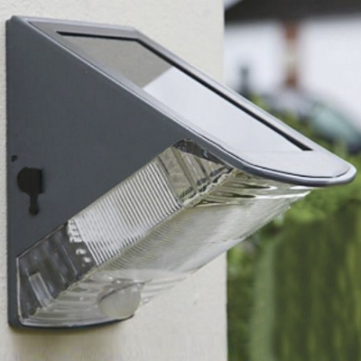 Stainless Steel Base Super Bright LED Solar Motion Sensor Burglary Resistant Wedge Outdoor Step Light
