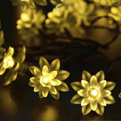 30 Pics Solar Yellow Warm White LEDs String Lighting for Party Holiday Decoration