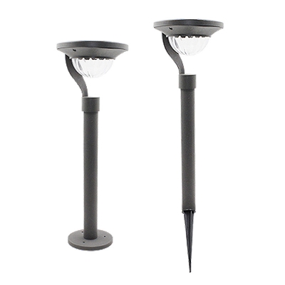 Modern 23'' H 2 LED Warm Light Solar Powered Landscape Lighting with 2 Installation Methods