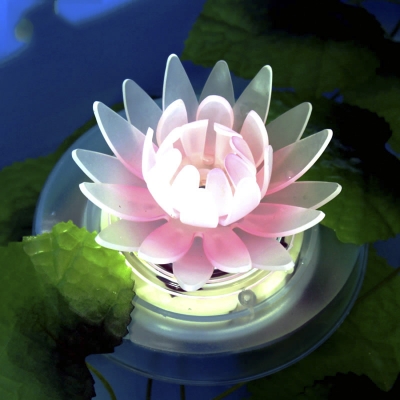 5'' Wide Lotus Color-changing LED Solar Powered Decorative Floating Light