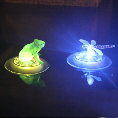 Color Changing 5'' Wide Frog LED Solar Power Decorative Floating Light