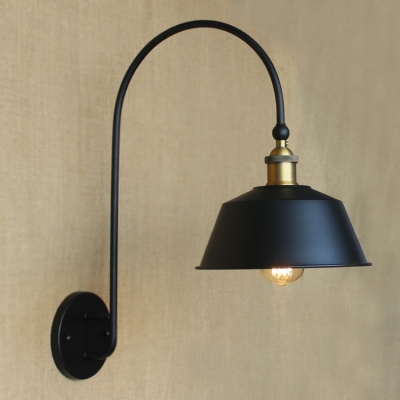 

Ten Inches Wide Single Light Pewter Finish Gooseneck Barn LED Wall Sconce, HL416451
