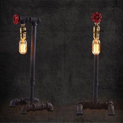 1 Light Pipe LED Table Lamp in Multi-tone Weathered
