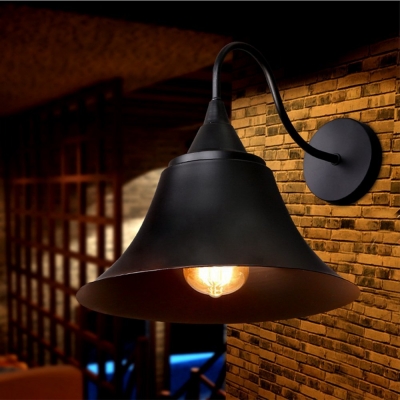 1 Light Wall Lantern Bell shade