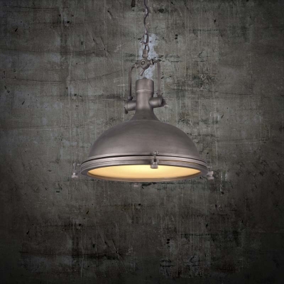 

Antique Silver 18'' Wide Single Light Bowl Shape LED Pendant in Nautical Style, HL422639