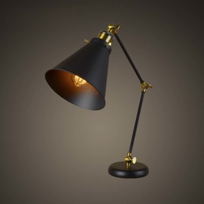 industrial black table lamp