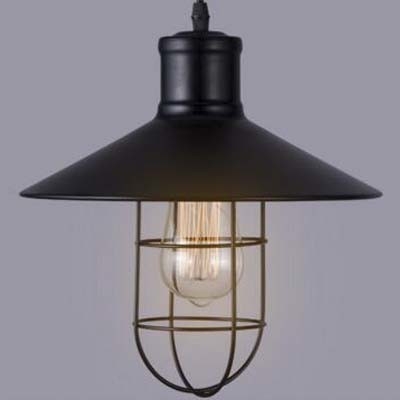 1 Light Nautical Style Single Light LED Pendant with Wire Cage