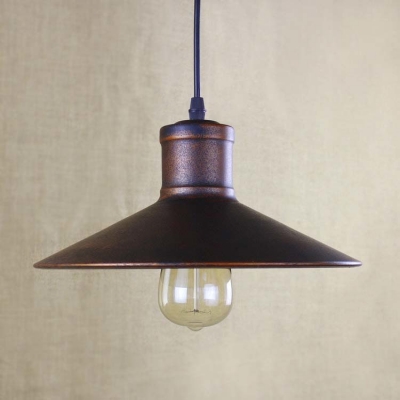 Real Simple 1 Light LED Pendant in Antique Copper Shade for Restaurant