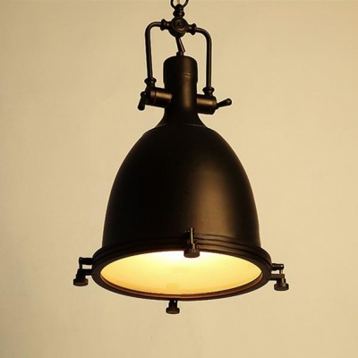 Frosted Diffuser Dome Pendant Light Industrial Style 14.5