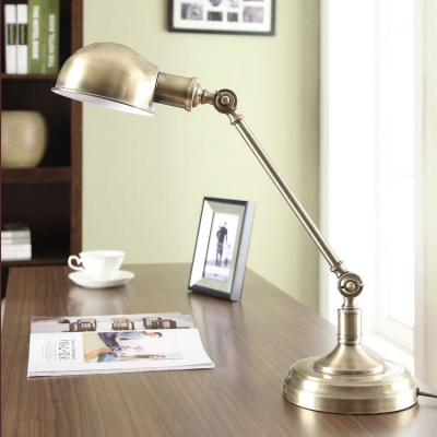 Polished Nickel 1 Light LED Desk Lamp in Industrial Style
