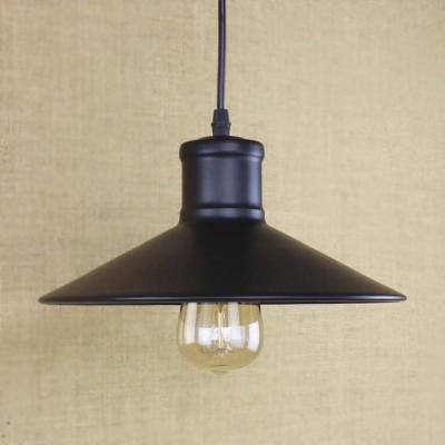 Real Simple Black Saucer 1 Light Industrial Barn Warehouse Indoor LED Pendant Lighting