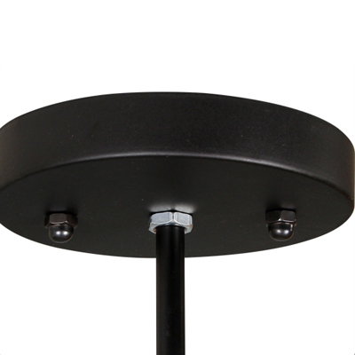 Retro 5 Light Hanging Fan Shape LED Ceiling Fixture in Black Finish