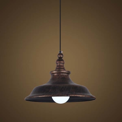 15'' Wide Stylish Antique Copper 1 Light LED Pendant with Bell Shade
